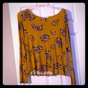 Mustard Floral Top